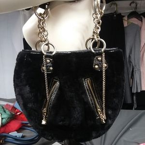 Kathy Van Zeeland Faux Fur Purse